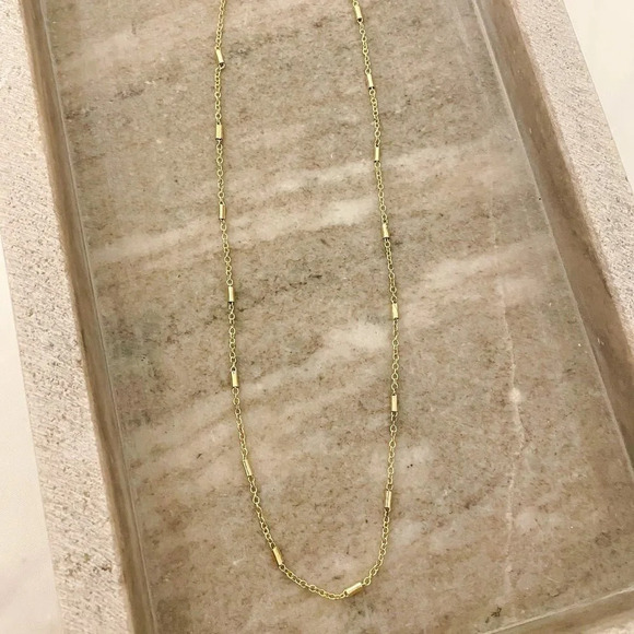 925 Sterling Silver Necklace Set Geometric Textured Square Pendant Sequin Chain - Picture 2 of 11